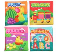 HoveeLuty Libri da Bagno per Bambini Piccoli 1-3 Anni, Impermeabili, antistrappo, con Motivi e Colori Vivaci, Libri educativi per Il Bagnetto dei Bambini con Copertina Sonora per Divertenti da Bagno