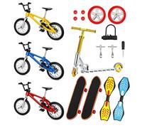 HoveeLuty Mini Set di Giocattoli per Le Dita, Skateboard per Le Dita, Bici da, Piccola tavola oscillante, Giocattolo per, 18 Pezzi, Bici da, Scooter, da, Mini Set di Giocattoli