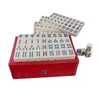 HoveeLuty Mini set di Mahjong da viaggio, gioco tradizionale cinese Majhong con 144 tessere Mahjong e 2 dadi per il tempo libero, viaggi, feste in famiglia, gioco di, cinese