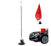 HoveeLuty Porta del palo della Bandiera per Auto con palo della Bandiera telescopica con Supporto per aspirazione per aspirazione per aspirazione per aspirazione per Camion per Auto e Veicolo