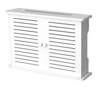 HoveeLuty Rack per router, copertura ribaltabile in plastica a 2 livelli, custodia per WiFi, senza perforazioni, impermeabile, per casa e ufficio.