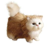 HoveeLuty Realistico gatto carino gatto in piedi peluche simulato artificiale pelliccia sintetica bambola decorativo dettagliato finto accessorio fotografico, giallo peluche animali
