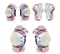 HoveeLuty Set di accessori per pattini a rotelle, set di protezioni per bambini, ginocchiere e gomitiere ergonomiche per bambini, con protezione per il polso, in polietilene espanso traspirante per