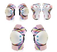 HoveeLuty Set di accessori per pattini a rotelle, set di protezioni per bambini, ginocchiere e gomitiere ergonomiche per bambini, con protezione per il polso, in polietilene espanso traspirante per