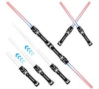 HoveeLuty Spada da Due Pezzi, Spada a Doppia Lama espandibile con Suono, 2 in 1 a LED Che Si Illumina al Buio per Halloween, Galaxy War Fighters Warriors per Bambini