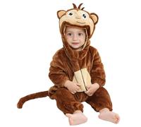 HoveeLuty Tutina da Scimmia per Bambini, Costume da Scimmia con Simpatico Cartone Animato, in Morbida Flanella, per Cosplay, Pigiama a Forma di Animale, per Altezza 39-43 Pollici, Costume da per ba
