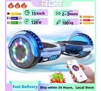 Hoverboard RCB, Hoverboard a due ruote da 6,5 pollici con altoparlante Bluetooth con luce LED, Purple