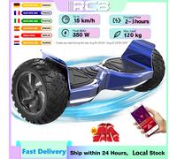 Hoverboard RCB Hoverboard da 8,5" per tutti i terreni, controllo APP, Bluetooth LED integrato con potente motore, skateboard elettrico Army-Green