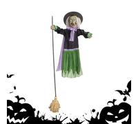 Hovering Witch Prop, Halloween Flying Witch, Home Seasonal Decor, Sound And Touch Sensor Animated Festive Decoration Props For Patio Garden Activities Gathering Party Outdoor Festival