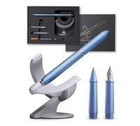 Hoverpen Future novium: Penna 2-in-1 stilografica e roller - Effetto levitazione - Penna di lusso - Design high tech futuristico ispirato allo spazio - Mist Blue - Idea regalo e decorazione