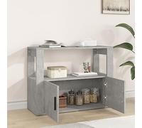Hovothy Credenza Salotto 80x30x60cm Mobiletto Arredo Cucina Buffet Ingresso Sala Mobile Da Cucina Armadio da Cucina Mobile Basso Soggiorno Mobili Per Soggiorno Buffet Grigio cemento