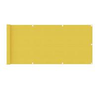 Hovothy Paravento da Balcone 75x400 cm Frangivento Balcone Ringhiera Telo Privacy Giardino Telo Frangivista Telo Oscurante Protezione Copertura Balcone in HDPE Giallo