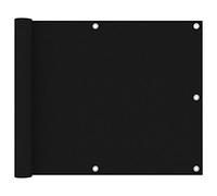 Hovothy Paravento da Balcone 75x400 cm Telo Ringhiera Giardino Copertura Esterno Telo Frangivista per Balconi Telo Balcone Copribalcone per Ringhiere Telo Privacy Recinzione Nero