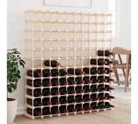 Hovothy Portabottiglie per 120 Bottiglie di Vino 112,5x23x123,5cm Marrone in Legno Massello di Pino Porta Bottiglie Di Vino Cantinetta Vino Legno Cantinetta Portabottiglie Portavino Da Terra Moderno