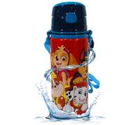 HOVUK® Bottiglia d'acqua Paw Patrol da 595,3 ml con tracolla per il trasporto, bottiglia a prova di perdite con coperchio per beccuccio, per bambini, bicchiere d'acqua in paglia