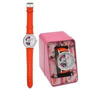 HOVUK Orologio analogico per bambini, Orologio Minnie Mouse (rosso)