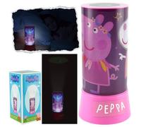 HOVUK Peppa Pig - Lampada a LED con proiettore, 20 cm, a batteria, interruttore a pulsante, regalo per bambini dai 3 anni in su