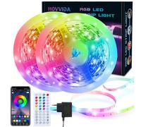 HOVVIDA Striscia LED, 2x15m, Luci LED, RGB LED, 30 LED/Metro | 24V, 900 LED, APP e Telecomando, Modalità Musica, LED per Camera, Soggiorno, Cucina, Camera da Letto, Bar, Festa