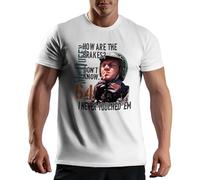 How Are Your Brakes Steve McQueen T-Shirt Maglietta Bianca per Uomo Size M