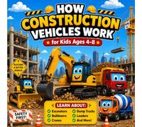 How Construction Vehicles Work for Kids Ages 4-8: A Fun Guide to Excavators, Bulldozers, Dump Trucks, Cranes, Loaders, Cement Mixers, and Road Rollers