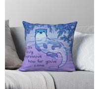 How Far You've Come Kind River Lontra Federa quadrata in poliestere e velluto stampato con cerniera decorativa per la casa