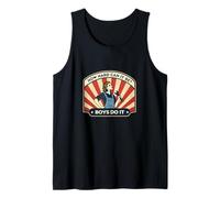 How Hard Can It Be Boys Do It Femminista Retro Graphic Canotta