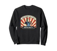 How Hard Can It Be Boys Do It Femminista Retro Graphic Felpa