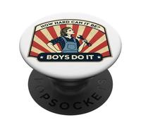 How Hard Can It Be Boys Do It Femminista Retro Graphic PopSockets PopGrip Adesivo