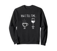 How I Tell Time Caffè o Vino Design Divertente Felpa