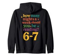 How Many Nights Should You Be Reading 6-7 Reader Lettore Felpa con Cappuccio