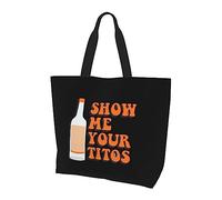 How Me Your Tito, borsa per la spesa riutilizzabile in tela leggera da donna, nera