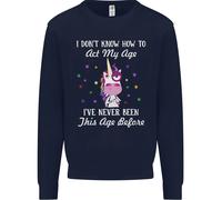 How To Atto My Età Divertente Unicorn Compleanno Bambini Felpa Maglione