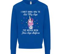 How To Atto My Età Divertente Unicorn Compleanno Bambini Felpa Maglione