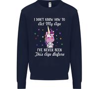 How To Atto My Età Divertente Unicorn Compleanno Bambini Felpa Maglione