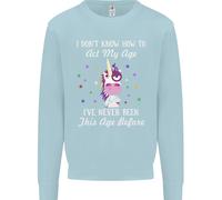 How To Atto My Età Divertente Unicorn Compleanno Bambini Felpa Maglione