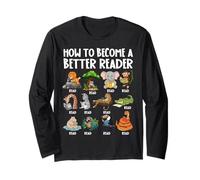 How to Become a Better Reader Animals Back to School Maglia a Manica