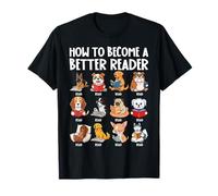 How to Become a Better Reader Dog Back to School Maglietta