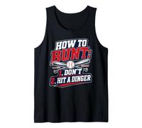 How To Bunt, Hit a Dinger Funny Baseball Player Home Run Fun Canotta
