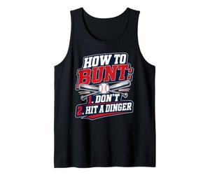How To Bunt, Hit a Dinger Funny Baseball Player Home Run Fun Canotta