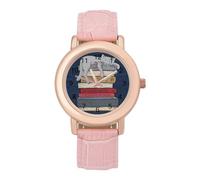 How to Chill Li.ke A Cat Orologio da polso da donna, elegante, analogico, al quarzo, cinturino in pelle, Stile:, regular, Cinturino