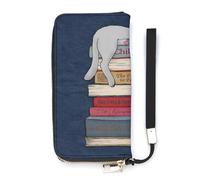 How to Chill Li.ke Un Gatto Portafoglio Sottile per Le Donne Borsa Lunga Carino Pochette Da Polso Borsetta Titolari di Carte, Stile:, 20x10.5cm
