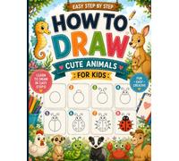 How to Draw Cute Animals for Kids: Easy Step-by-Step Drawing Lessons with Fun Facts and Practice Pages for Kids