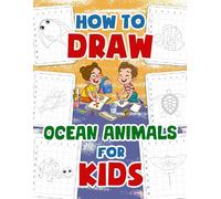 How to Draw Ocean Animals: Grid Copy Drawing for Kids Featuring Whales, Sharks, and Dolphins