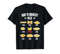 How To Identify Pasta Funny Chart Design Tee Maglietta
