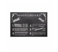 How to Play Shuffleboard Poster, Official Game Rules and Instructions for Game Room, Bar, Entertainment Room(Framed,08x12inch(20x30cm))