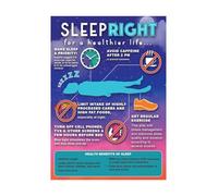 How to Sleep Better Educational Poster - Relaxation Techniques & Mindful Practices for Home Wellness(Unframed,16X24inch(40X60cm))