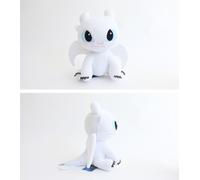 How To Train Your Dragon 3 Sdentato Light Fury Peluche Bambola con...