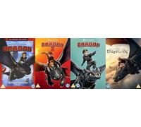 How to Train Your Dragon 4 Film Collection DVD - How to Train Your Dragon / How to Train Your Dragon 2 / How to Train Your Dragon: The Hidden World / How to Train Your Dragon Live Action 2025