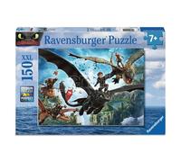 Ravensnburger - Puzzle Dragon Trainer 2, Puzzle 150 pezzi XXL, Puzzle Bambini 7 Anni, 49x36cm