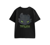 How To Train Your Dragon Maglietta Nera a Maniche Corte per Ragazzi | Maglietta Grafica con Stampa del Personaggio | Merchandising del Film per Bambini per Abbigliamento Casual